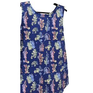 Disney sport tank top graphics  Mickey castle  Minnie  purple  size M Read